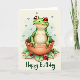 Cartão de Aniversário de Sapo Jovial