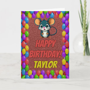 Cartão de aniversário de saudação personalizada do