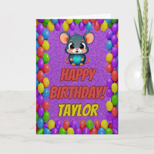 Cartão de aniversário de saudação personalizada do