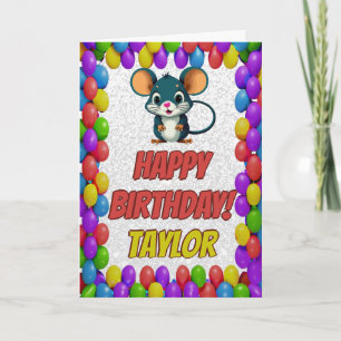 Cartão de aniversário de saudação personalizada do