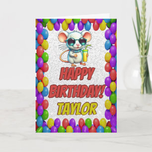 Cartão de aniversário de saudação personalizada do