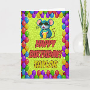 Cartão de aniversário de saudação personalizada do