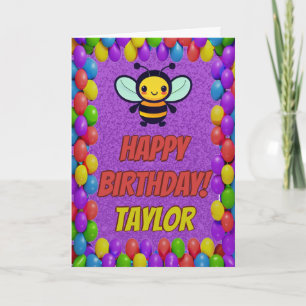 Cartão de aniversário de saudação personalizado de
