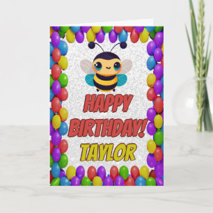 Cartão de aniversário de saudação personalizado de