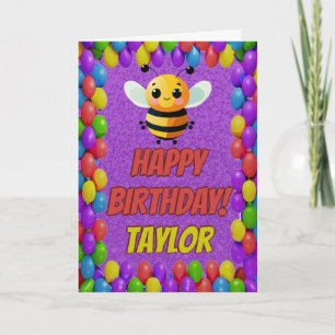 Cartão de aniversário de saudação personalizado de