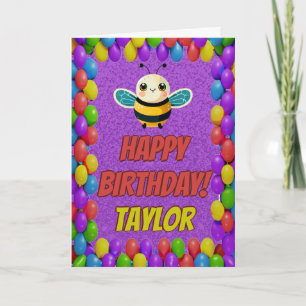 Cartão de aniversário de saudação personalizado de
