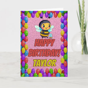 Cartão de aniversário de saudação personalizado de