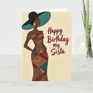 Cartão de Aniversário de Senhora Chique