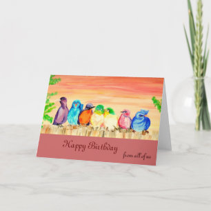 Cartão de Aniversário de Sete Amigos