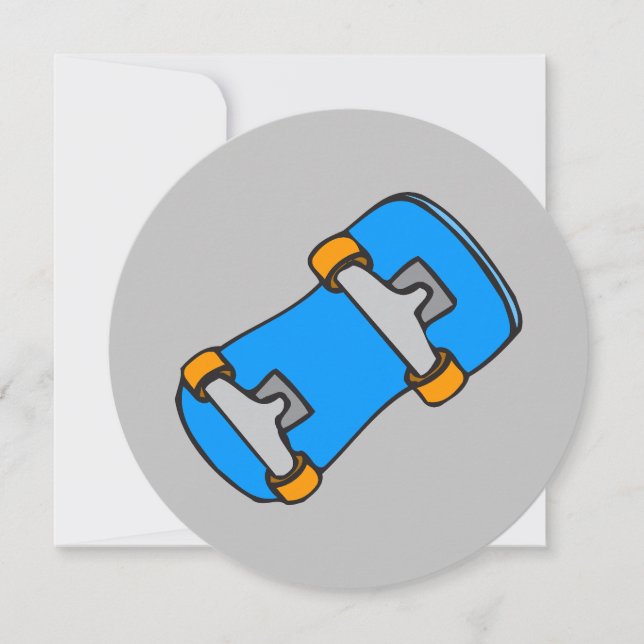 Cartão de Aniversário de Skateboard Feliz (Frente)