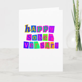 Cartão de Aniversário de Sobriedade feliz com enve