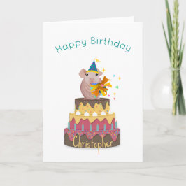 Cartão de Aniversário de Suíno Magra