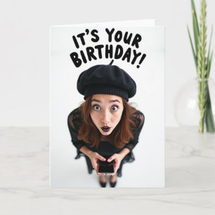 Cartão de Aniversário de Surpresa Doce