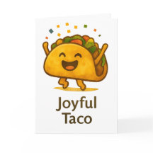 Cartão de Aniversário de Taco Engraçado Saudação