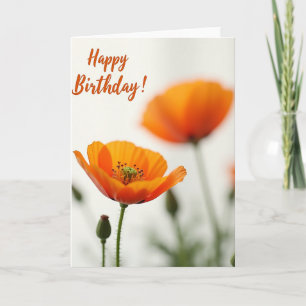 Cartão de Aniversário de Tangerina Alegre