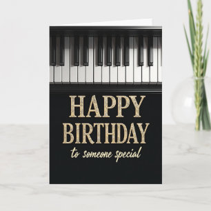Cartão de Aniversário de Teclado