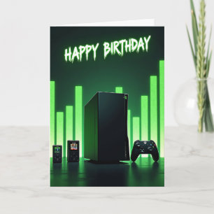 Cartão de Aniversário de Tecnologia de Jogos