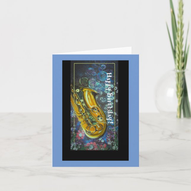 Cartão de aniversário de tema musical (Frente)