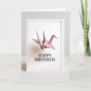 Cartão de aniversário de tipografia minimalista