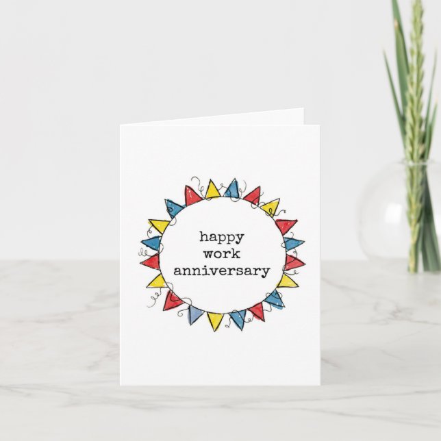 Cartão de Aniversário de Trabalho Feliz (Frente)