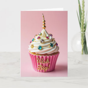 Cartão de Aniversário de Tratamento Rosa