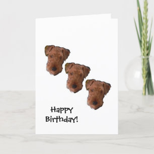 Cartão de aniversário de três cães