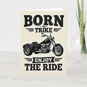 Cartão de Aniversário de Triciclo Vintage