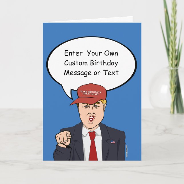 Cartão de Aniversário de Trump de excelente - Pers (Frente)