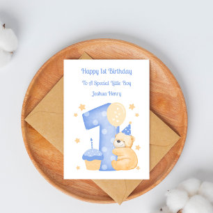 Cartão de Aniversário de Urso de Pelúcia para Meni