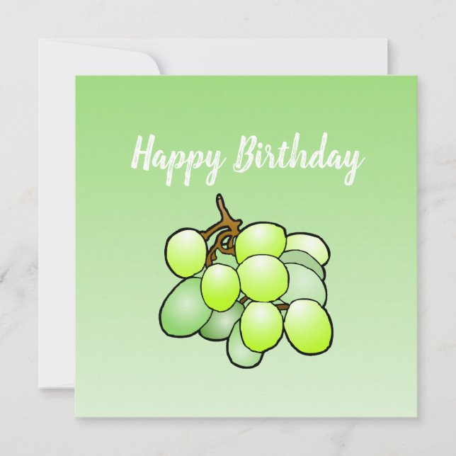 Cartão de Aniversário de Uvas (Frente)