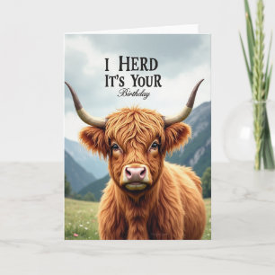 Cartão de Aniversário de Vaca Alegre