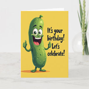 Cartão de Aniversário de Vegetariano Alegre