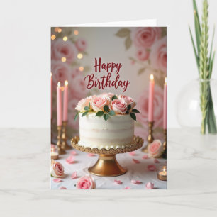 Cartão de Aniversário de Vela Glasada