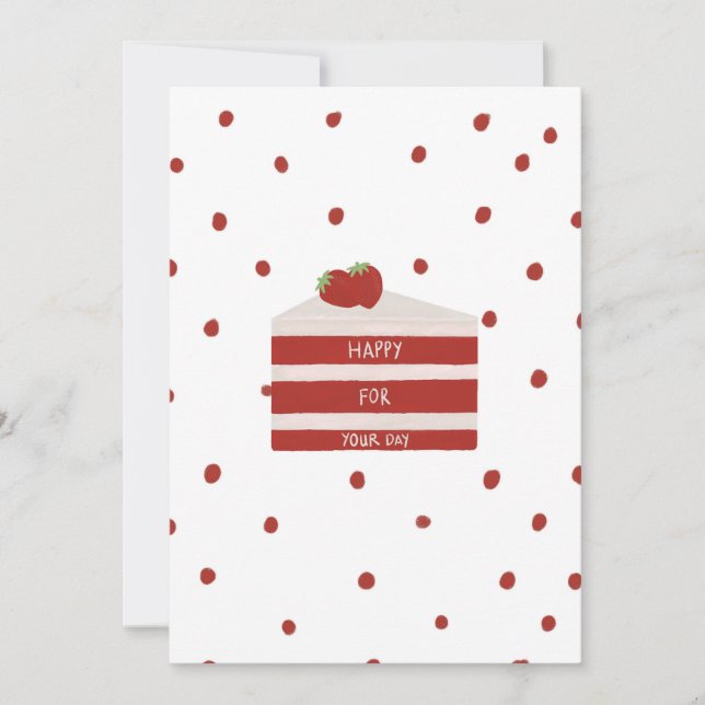 Cartão de aniversário de veludo vermelho (Frente)