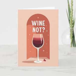 Cartão de Aniversário de Vinho Carmesim
