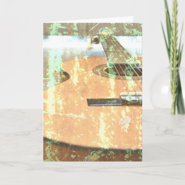 Cartão de Aniversário de Violão (Frente)