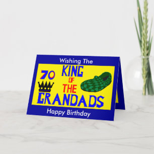 Cartão de aniversário de vovô 70