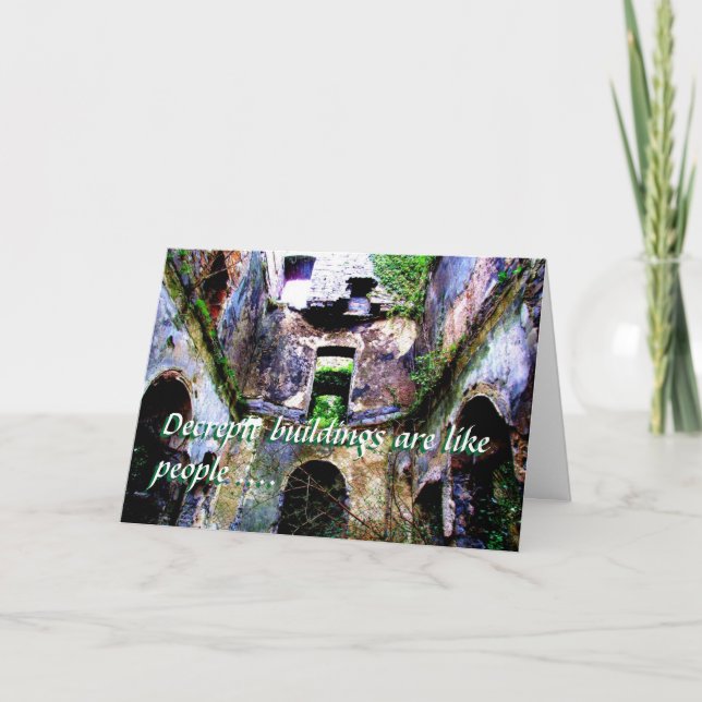 Cartão de aniversário "Decrépito" (Frente)