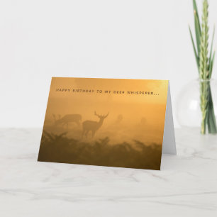 Cartão de Aniversário Deer Whisperer Buck Doe Hunt