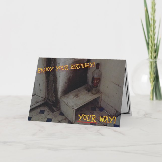 Cartão de aniversário desagradável (Frente)