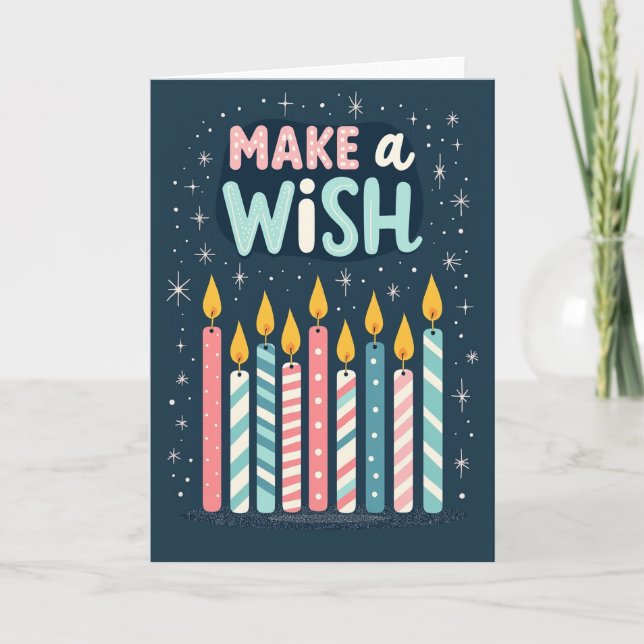 Cartão de Aniversário Desejo Cósmico (Frente)