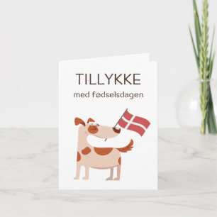Cartão de aniversário dinamarquês - Tillykke med f