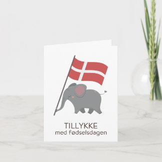 Cartão de aniversário dinamarquês - Tillykke med f
