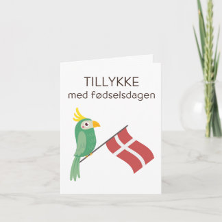 Cartão de aniversário dinamarquês - Tillykke med f