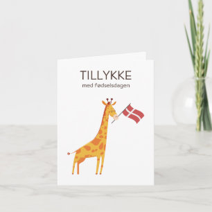 Cartão de aniversário dinamarquês - Tillykke med f