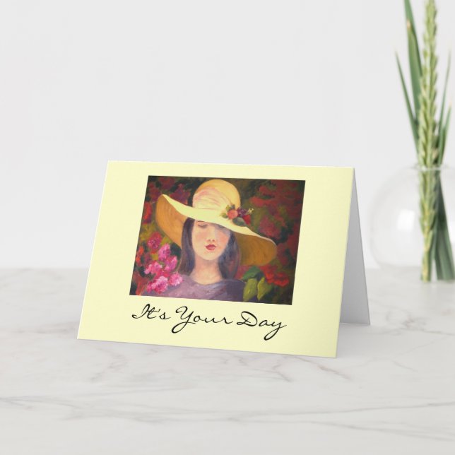 Cartão de Aniversário Diva Sofisticado (Frente)