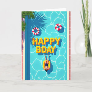 Cartão de Aniversário Diversão Flutuante