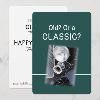 Cartão de Aniversário Divertido de Bentley Clássic