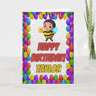 Cartão de Aniversário Divertido e Personalizado co