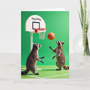 Cartão de Aniversário Divertido Hoops